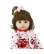 24" Beautiful Simulation Baby Girl Reborn Baby Doll in Beetle Dress