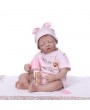 [US-W]20" Beautiful Simulation Baby Girl Reborn Baby Doll in Pink Dress
