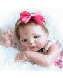 23" Beautiful Full Simulation Silicone Baby Girl Reborn Baby Doll in Dress