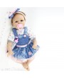 22" Beautiful Simulation Baby Girl Reborn Baby Doll in Skirt