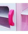 Kids Pretend Play Wooden Kitchen for Girl Cooking Food Playset Pink