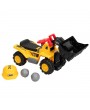 Ride On Bulldozer, Outdoor Digger Scooper Pulling Cart With Front Loader Digger Horn Underneath Storage
