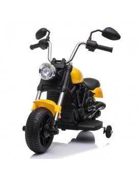 Kids Electric Ride On Motorcycle With Training Wheels 6V Yellow