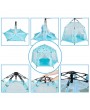 Printed Pongee Automatic Shelf Tent with Tote Bag Blue