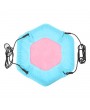 40 Inch Hexagon Swing, Textilene Swing with  2 Carabiners & Adjustable Rope(Pink & Blue)