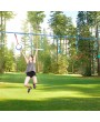[US-W]Slackline Bar Kit Outdoor Tree Hanging Obstacles Line Accessories Play Set Blue