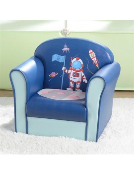 Children's Single Sofa Space Series Astronaut Model American Standard Pu Blue