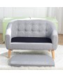 Children's Single Sofa with Sofa Cushion Removable and Washable Linen Gray