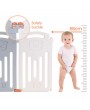 [US-W]Baby 16 Panel Playpen Activity Centre Safety Play Yard Foldable Portable HDPE Indoor Outdoor Playards Fence