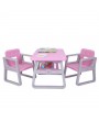 Kids Table and Chairs Set - Toddler Activity Chair Best for Toddlers Lego, Reading, Train, Art Play-Room (2 Childrens Seats with 1 Tables Sets) Little Kid Children Furniture Accessories - Plastic Des